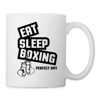 Eat Sleep Boxing - Tasse - Weiß - Rechts
