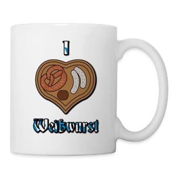 I Love Weißwurst V2 - Tasse - Weiß - Rechts