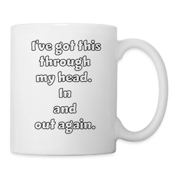 witziges Nicht-Nachdenken-Design / lustige Sprüche - Tasse - Weiß - Rechts
