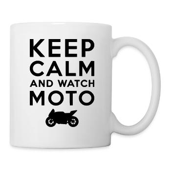 Keep Calm And Watch Moto Motorradsport - Tasse - Weiß - Rechts