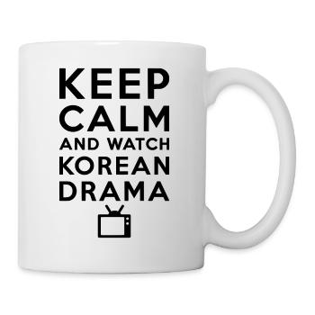 Restez calme et regardez le drame coréen K-Drama - Mug blanc - blanc - Droite