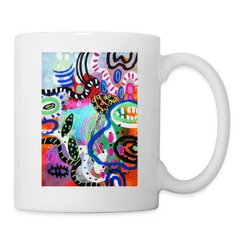 Abstract Chaos #3 original painting Design - Tasse - Weiß - Rechts