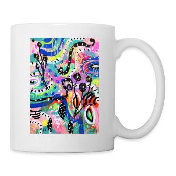 Abstract Chaos #6 original painting Design - Tasse - Weiß - Rechts