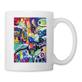 Abstract Chaos #9 peinture originale Design - Mug blanc - blanc - Droite