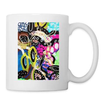 Abstract Chaos #17 original painting Design - Tasse - Weiß - Rechts