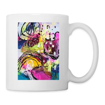 Abstract Chaos #18 peinture originale Design - Mug blanc - blanc - Droite