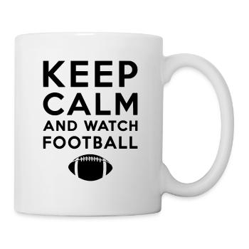 Restez calme et regardez le football américain - Mug blanc - blanc - Droite