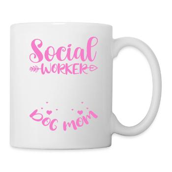 Kinda Busy Being a Social Worker and Dog Mom - Mug - white - Right