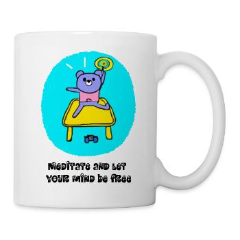 meditieren - Tasse - Weiß - Rechts