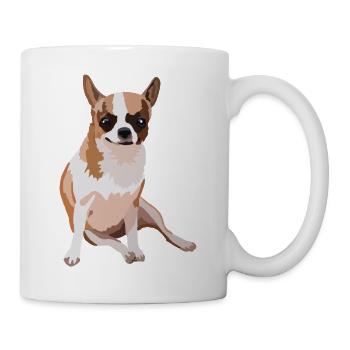 Funny brown Chihuahua - Mug - white - Right