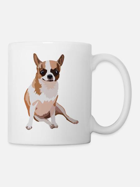 Drôle de Chihuahua brun - Mug blanc - blanc