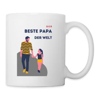 Der beste Papa der Welt - Tasse - Weiß - Rechts