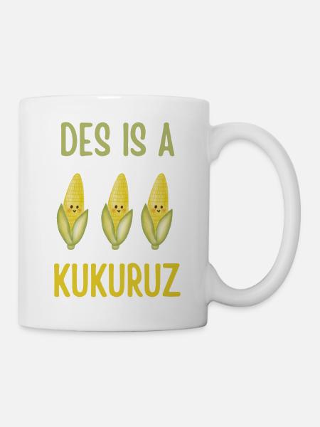 Des is a Kụkuruz | Aquarell Mais mit Spruch - Tasse - Weiß