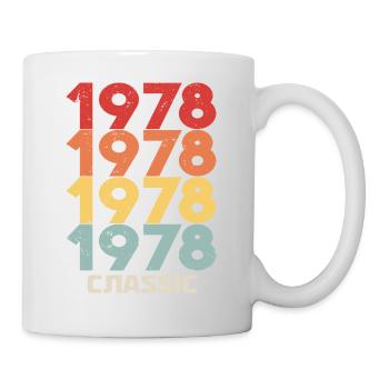 1978 Jubiläum im klassischen Vintage-Stil 1978 - Tasse - Weiß - Rechts