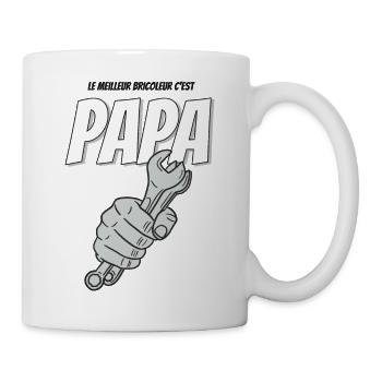 Cadeau papa "le meilleur bricoleur" - Mug blanc - blanc - Droite