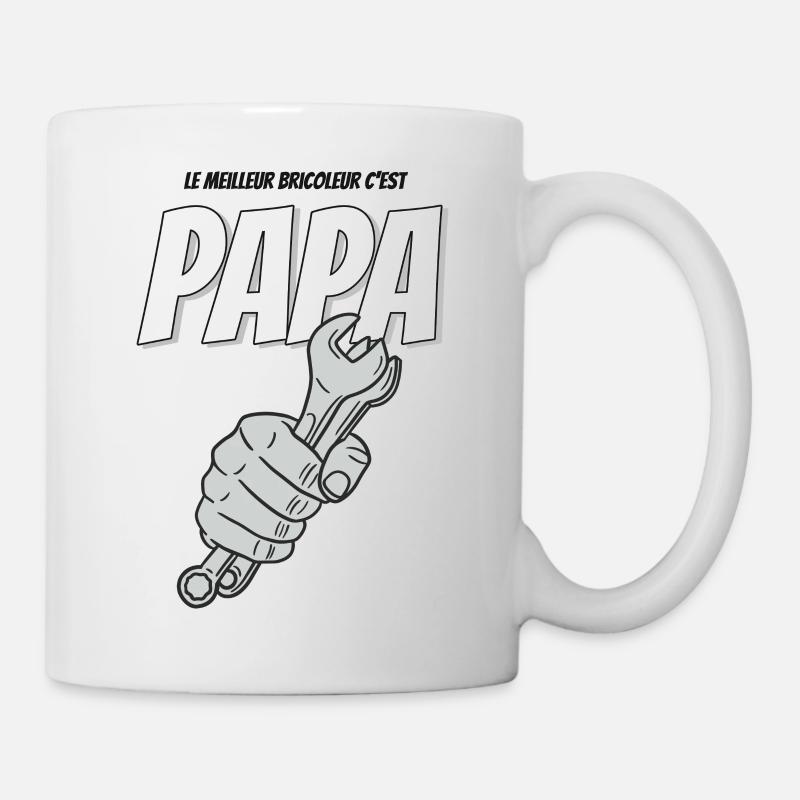 Cadeau papa "le meilleur bricoleur" - Mug blanc - blanc