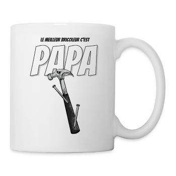 Cadeau papa "le meilleur bricoleur" - Mug blanc - blanc - Droite