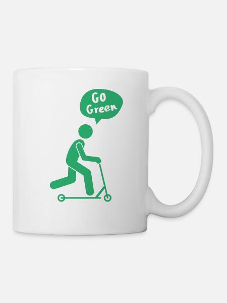 Go Green E-Scooter - Mug blanc - blanc