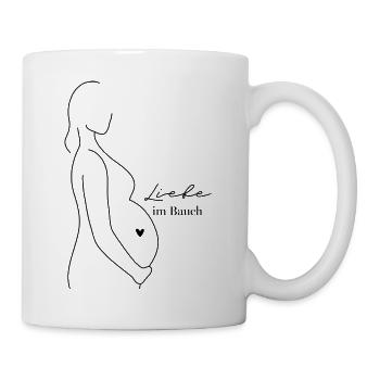 Liebe im Bauch - Tasse - Weiß - Rechts