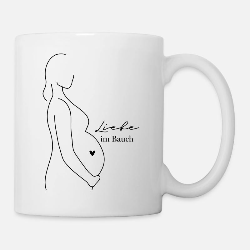 Liebe im Bauch - Tasse - Weiß