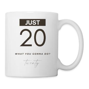 JUST 20 design for its 20th birthday 2003 - Mug - white - Right