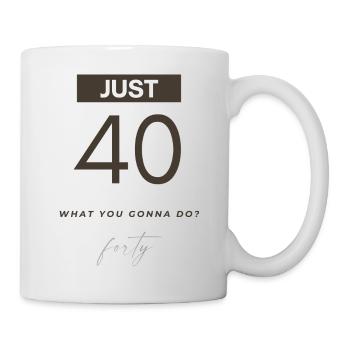 JUST 40 design for its 40th birthday 1983 - Mug - white - Right
