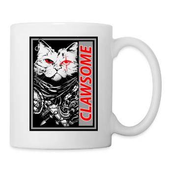 Clawsome Samurai Cat Bold Design For Anime Animal - Mug - white - Right