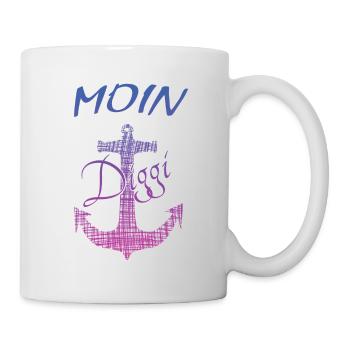 Moin Hamburg Diggi - Tasse - Weiß - Rechts
