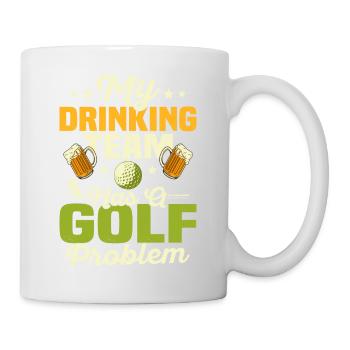 Mon équipe de buveurs a un problème de golf Par Tee Golfin - Mug blanc - blanc - Droite