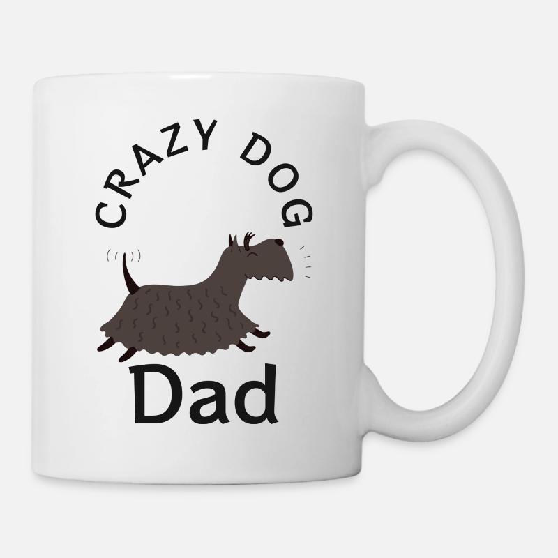 Crazy Dog Dad - Tasse - Weiß