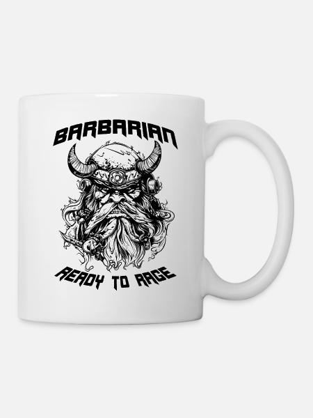 Barbarian in RPG Ready To Rage - Mug - white