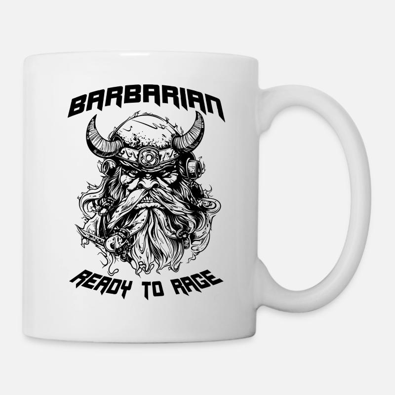 Barbare dans RPG Ready To Rage - Mug blanc - blanc