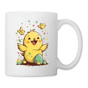 Osterküken Easter Osterei Ostereisuche Geschenk - Tasse - Weiß - Rechts