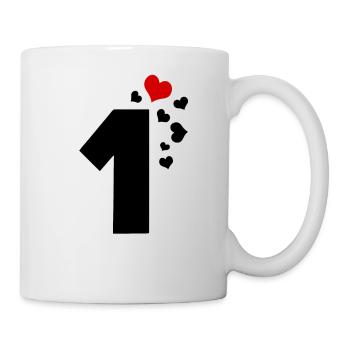 1 Heart Number One 1st Anniversary - Mug - white - Right