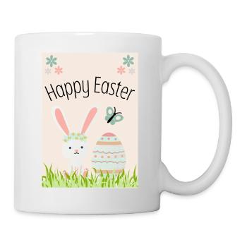 Joyeux lapin de Pâques - Mug blanc - blanc - Droite