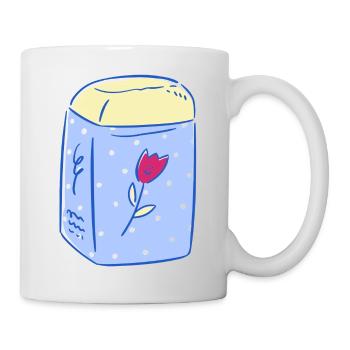 pot senteur fleur. - Mug blanc - blanc - Droite