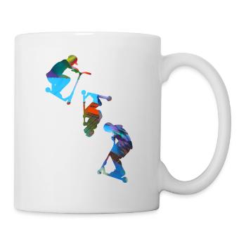 Stuntscooter,Trickscooter,tricks,stunt,e-scooter - Tasse - Weiß - Rechts