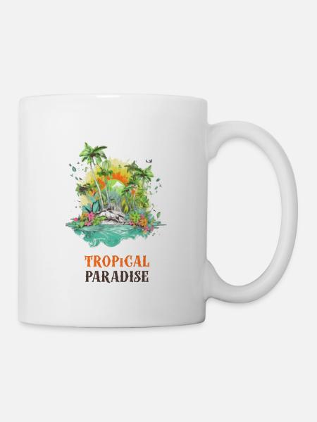 Tropisches Paradies - Tasse - Weiß