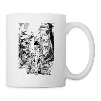 City look for MTB fans: cool biker T-shirt - Mug - white - Right