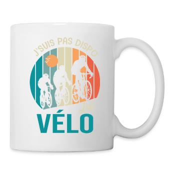 vélo pas dispo j ai velo Humour sport club - Mug blanc - blanc - Droite