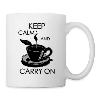 Ruhe bewahren und weitermachen - Tasse - Weiß - Rechts