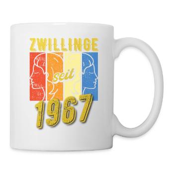 Zwillinge Sternzeichen 1967 Geschenk - Tasse - Weiß - Rechts