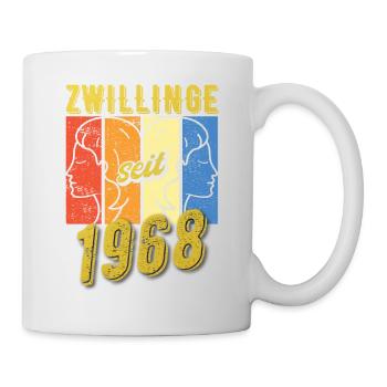 Zwillinge Sternzeichen 1968 Geschenk - Tasse - Weiß - Rechts