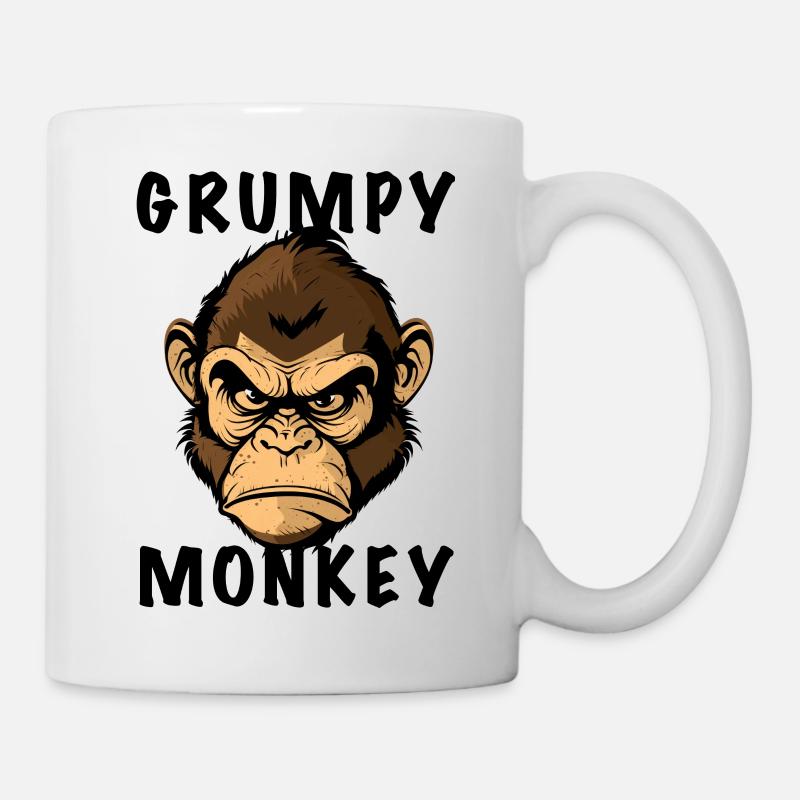 SINGE GRINCHEUX - Mug blanc - blanc