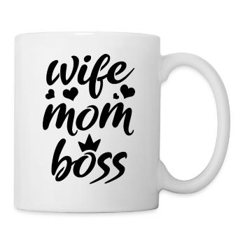 mom wife boss mom - Mug - white - Right