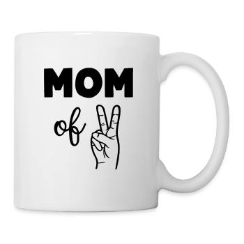 Maman de deux enfants - Mug blanc - blanc - Droite