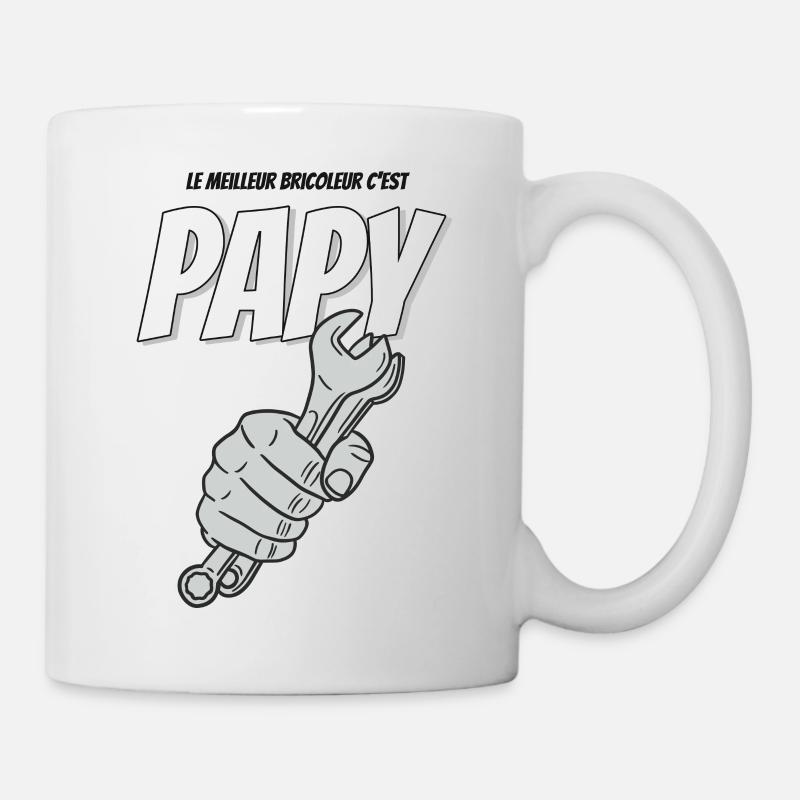 Cadeau papy bricoleur - Mug blanc - blanc