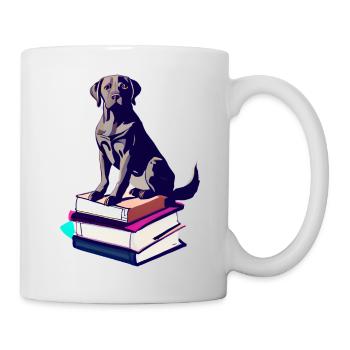 Hunde Bücher Labrador Buch Hund Lesen Hundehalter - Tasse - Weiß - Rechts