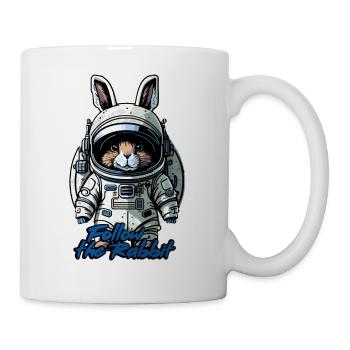 Folge dem Hasen - Tasse - Weiß - Rechts