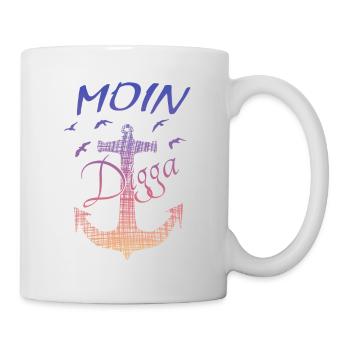 Moin - Tasse - Weiß - Rechts